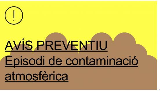 Activat l’avís preventiu de contaminació atmosfèrica per partícules PM10 3 AVIS
